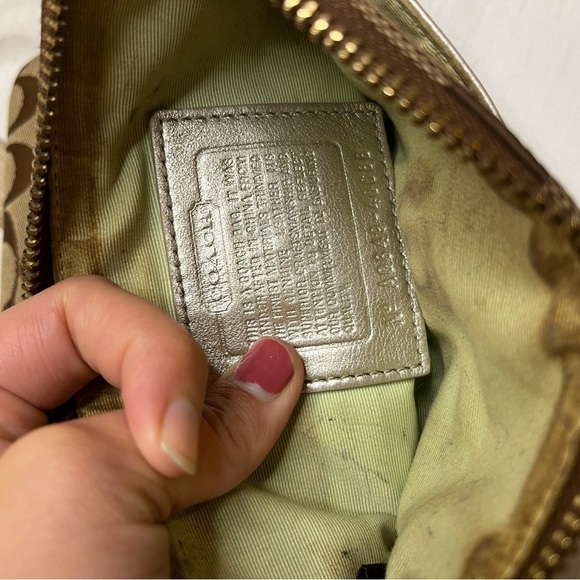 Coach Canvas Crossbody With Scarf & Silver Leather Detail - Picture 12 of 16